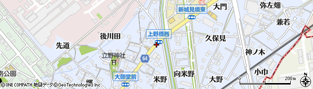 上野橋西周辺の地図