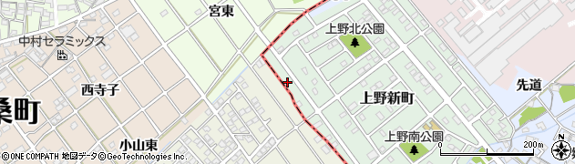 愛知県犬山市上野新町22周辺の地図