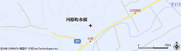 鳥取県鳥取市河原町水根周辺の地図