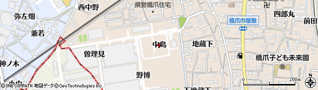 愛知県犬山市橋爪（中島）周辺の地図
