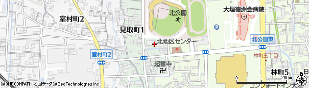 大垣市役所　青年の家周辺の地図