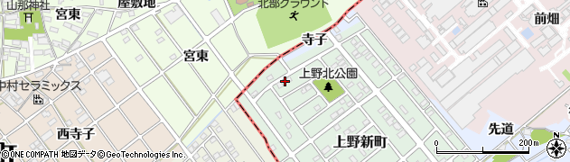 愛知県犬山市上野新町100周辺の地図