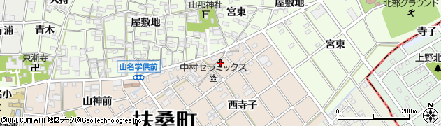 愛知県丹羽郡扶桑町南山名別レ塚周辺の地図