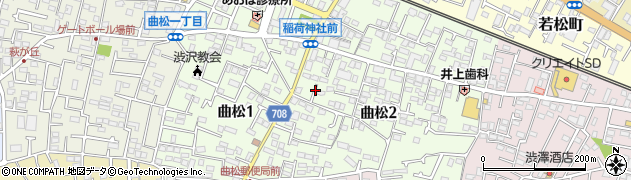 神奈川県秦野市曲松周辺の地図