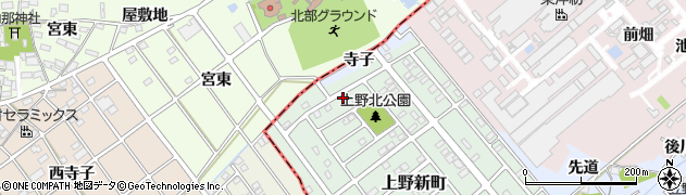 愛知県犬山市上野新町107周辺の地図