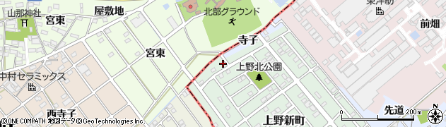 愛知県犬山市上野新町2周辺の地図