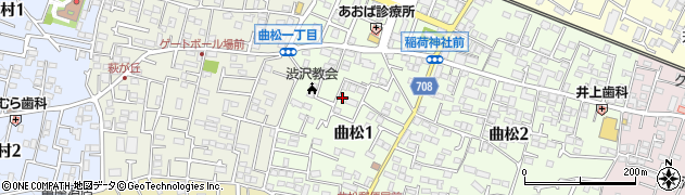 神奈川県秦野市曲松1丁目周辺の地図