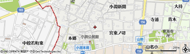 愛知県扶桑町（丹羽郡）小淵周辺の地図