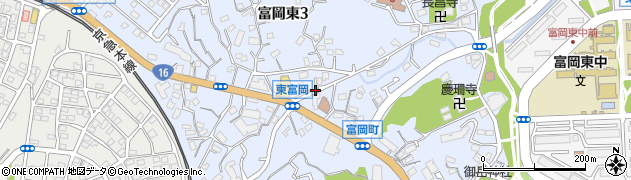 神奈川県横浜市金沢区富岡東周辺の地図