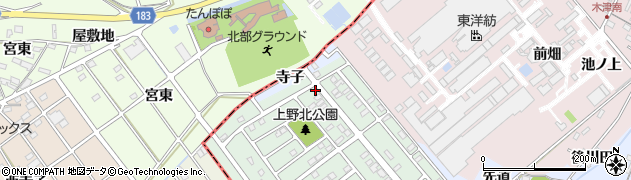 愛知県犬山市上野新町442周辺の地図
