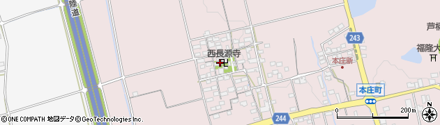 西長源寺周辺の地図