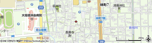 岐阜県大垣市林町周辺の地図