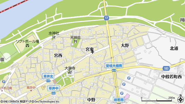 〒483-8004 愛知県江南市草井町宮東の地図