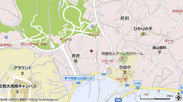 〒253-0008 神奈川県茅ヶ崎市芹沢の地図