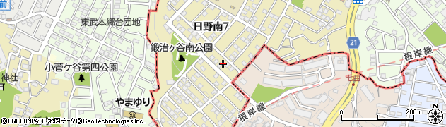 神奈川県横浜市港南区日野南7丁目周辺の地図