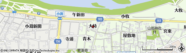 愛知県丹羽郡扶桑町山那大持周辺の地図