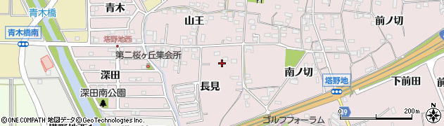 愛知県犬山市塔野地（長見）周辺の地図