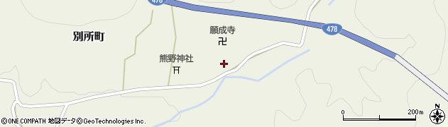 京都府綾部市別所町（寺前）周辺の地図