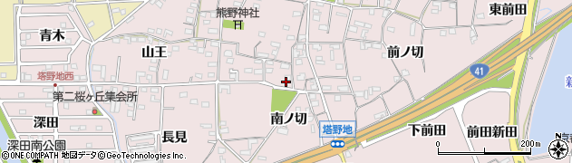 愛知県犬山市塔野地南ノ切周辺の地図