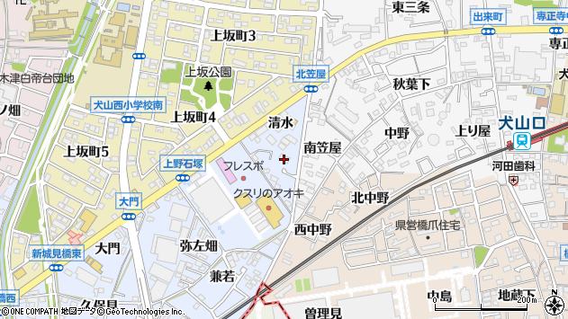 〒484-0077 愛知県犬山市上野の地図
