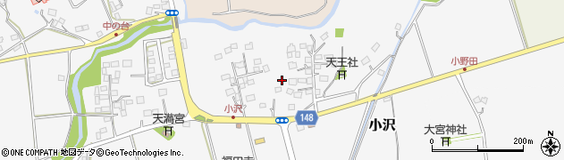 千葉県長南町（長生郡）小沢周辺の地図