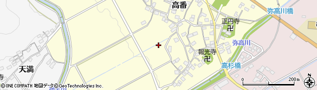 滋賀県米原市高番周辺の地図