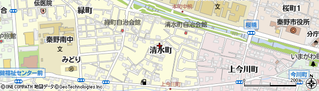 神奈川県秦野市清水町周辺の地図