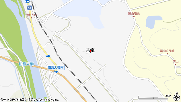 〒689-4131 鳥取県西伯郡伯耆町吉定の地図