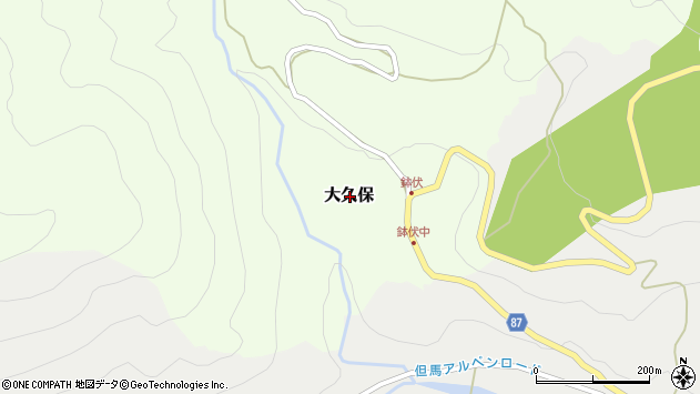 〒667-1127 兵庫県養父市大久保の地図