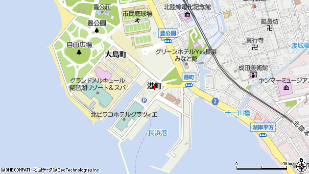 〒526-0067 滋賀県長浜市港町の地図
