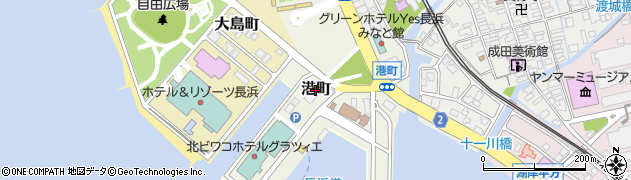 滋賀県長浜市港町周辺の地図