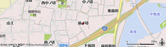 愛知県犬山市塔野地（前ノ切）周辺の地図
