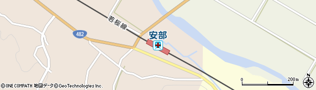 安部駅周辺の地図