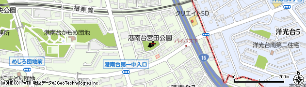 港南台宮田公園周辺の地図