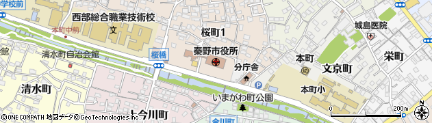 神奈川県秦野市周辺の地図