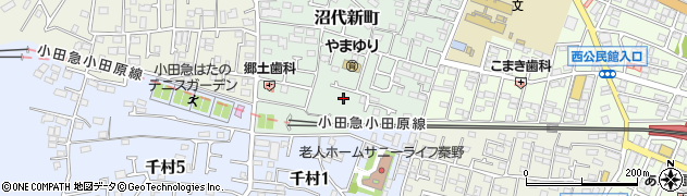 神奈川県秦野市沼代新町周辺の地図