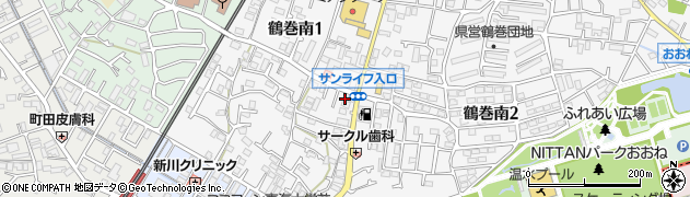 朝日新聞鶴巻専売所周辺の地図