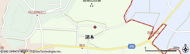 鳥取県西伯郡南部町諸木305周辺の地図
