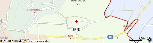 鳥取県西伯郡南部町諸木327周辺の地図