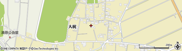 島根県出雲市大社町中荒木（大梶）周辺の地図