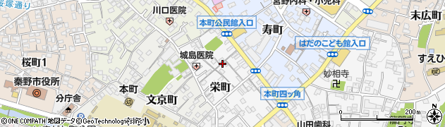 神奈川県秦野市栄町周辺の地図