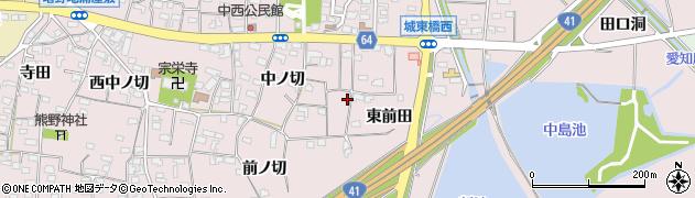 愛知県犬山市塔野地中ノ切89周辺の地図