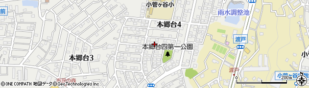神奈川県横浜市栄区本郷台周辺の地図