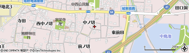愛知県犬山市塔野地中ノ切72周辺の地図