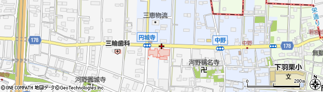 中野郵便局前周辺の地図