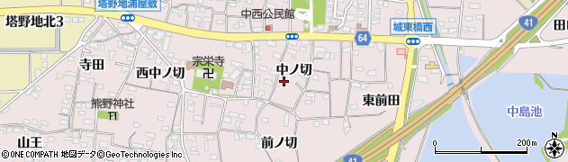 愛知県犬山市塔野地中ノ切52周辺の地図
