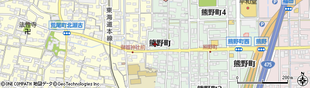 岐阜県大垣市熊野町173周辺の地図
