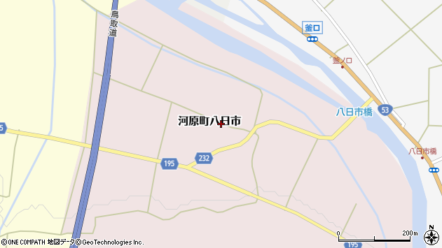 〒680-1214 鳥取県鳥取市河原町八日市の地図