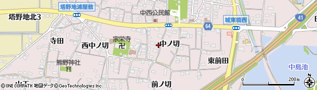 愛知県犬山市塔野地中ノ切31周辺の地図
