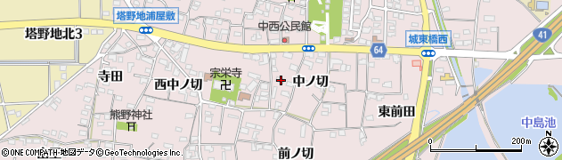 愛知県犬山市塔野地中ノ切30周辺の地図